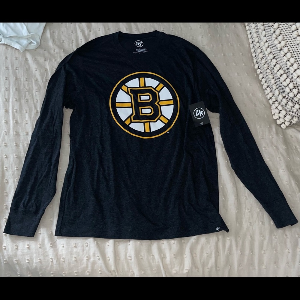 Brand new mens 47 brand Boston bruins long sleeve shirt.